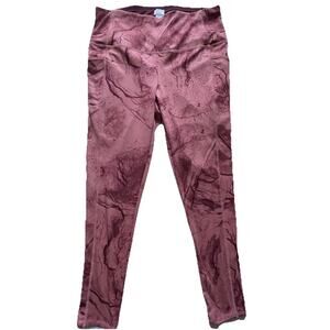 Chicos‎ Zenergy Red Swirled Slimming Stretch Pockets Casual Size 2 Large